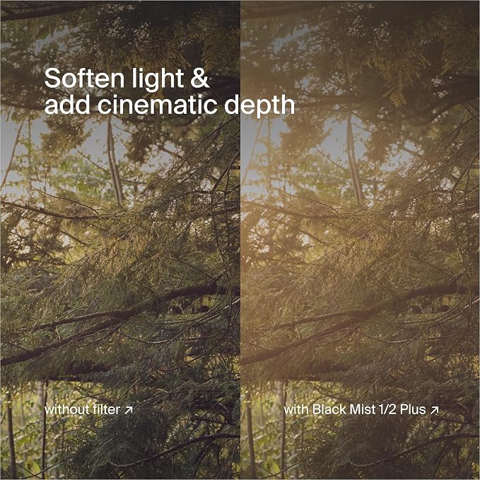 Urth 58mm Magnetic Ethereal Black Mist ½ Diffusion Lens Filter — Cinematic - Image 6
