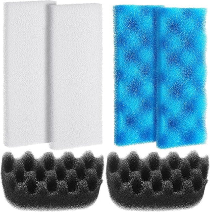 6 Pcs Aquarium Filters Bio Sponge Sets Compatible by Threlaco