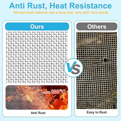 8 Pcs 13x9 20 Mesh 304 Stainless Steel Wire Mesh Sheet, Rustproof Metal Mesh - Image 5