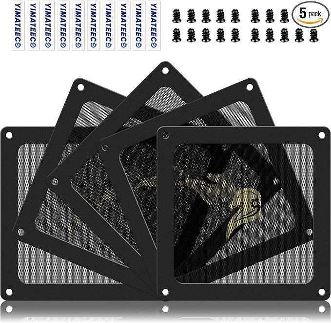 Dust Filter PC 90mm for Computer Cooler/PSU/Routers PVC 50 Mesh, Magnetic Frame by YIMATEECO