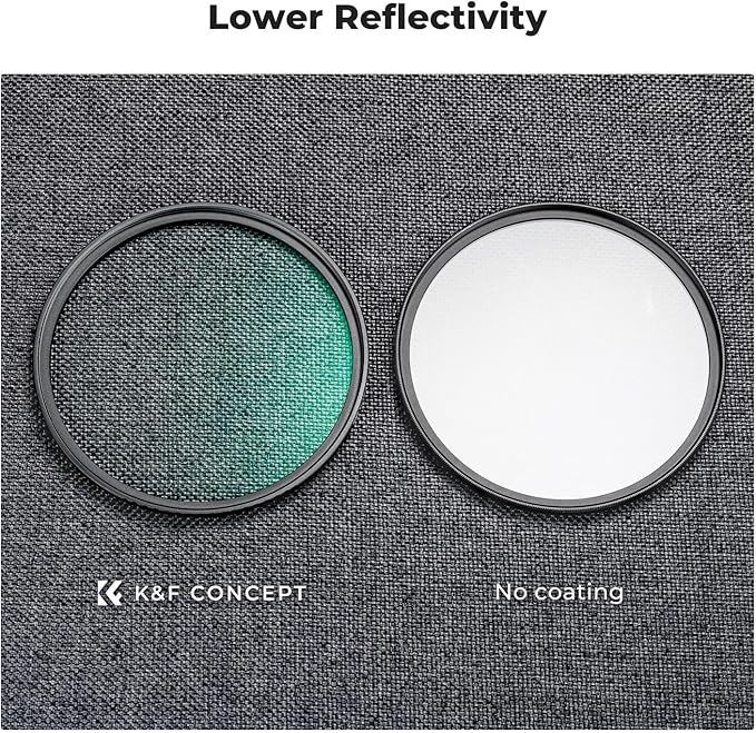 K&F CONCEPT 43mm Black Diffusion 1/4 Filter Mist Cinematic Effect Filter - Image 5