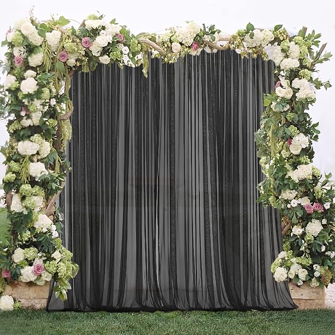 RYB HOME 2 Panels Porch Screen Mesh Outdoor Curtains Lightweight Mosquito - Image 4