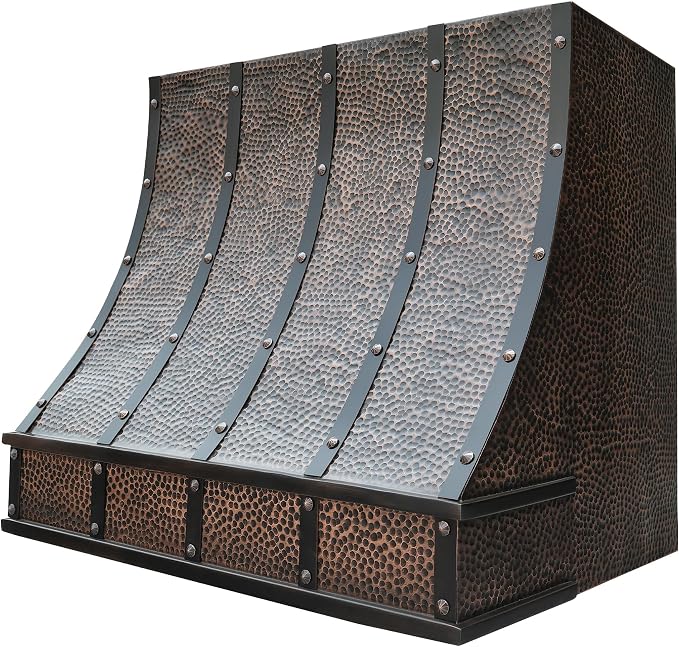 CT Copper Tailor Sloped Copper Vent Hood Island Mount, 1260 CFM Exhaust Fan - Image 2