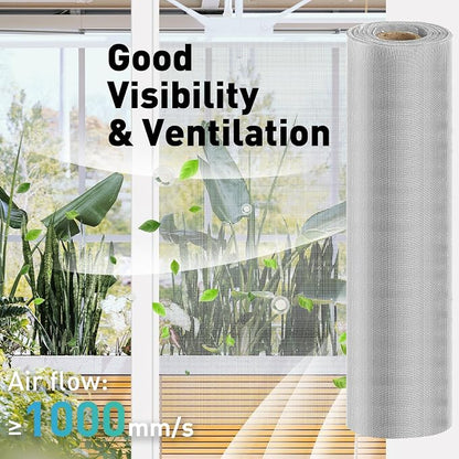 304 Stainless Steel Mesh Window Screen Roll, 47IN x 98.43FT Silver Metal Window - Image 4