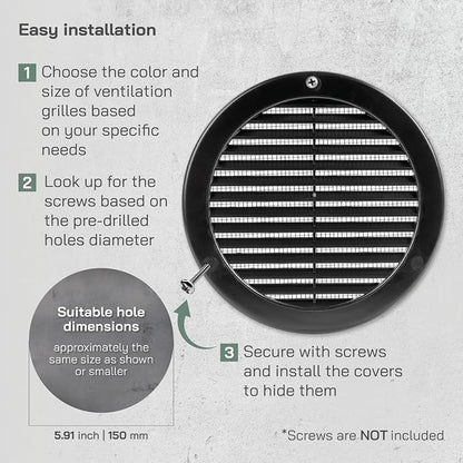 Vent Systems 6" Inch Black Soffit Vent Cover - Image 4