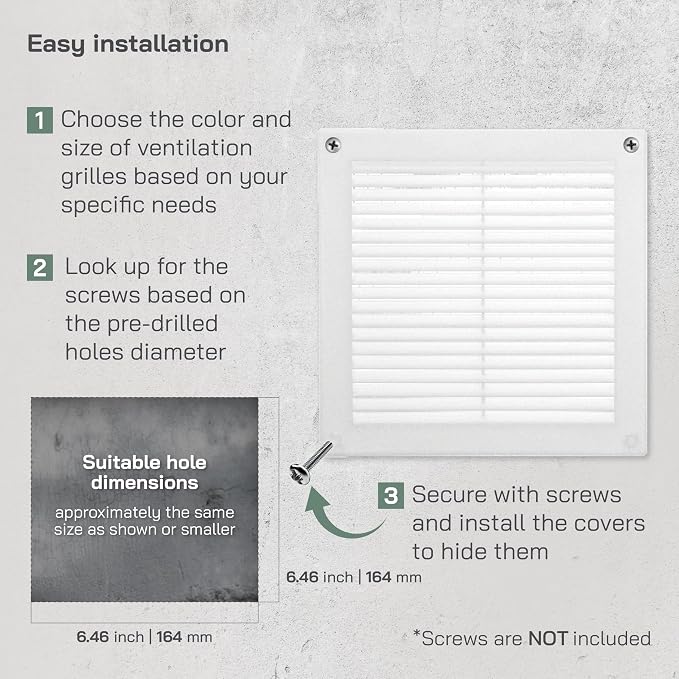 Vent Systems 8'' x 8'' Inch White Soffit Vent Cover - Image 4