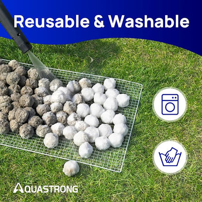 AQUASTRONG Pool Filter Balls for Sand Filters, 4.6 lbs Reusable Pool Sand - Image 5