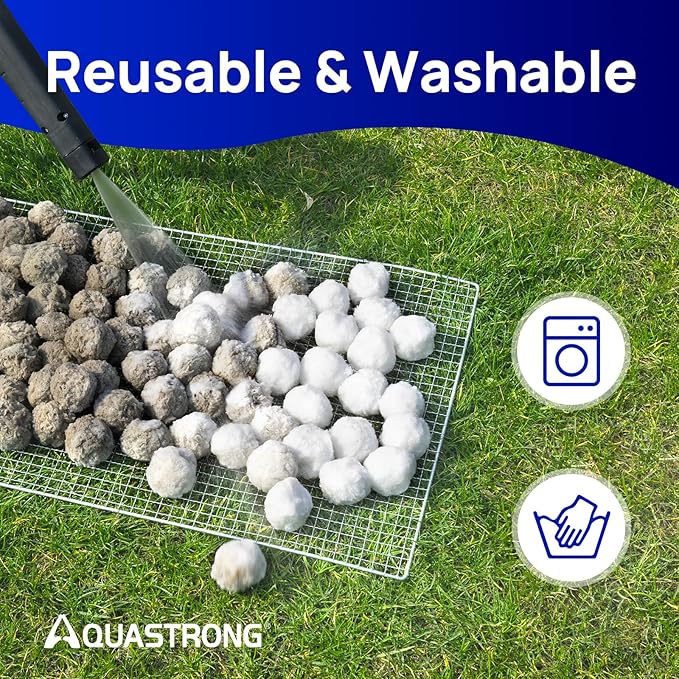 AQUASTRONG Pool Filter Balls for Sand Filters, 3.1 lbs Reusable Pool Sand - Image 5