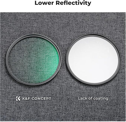 K&F CONCEPT 58mm Black Diffusion 1/4 & 1/8 Filters Kit Mist Cinematic Effect - Image 6