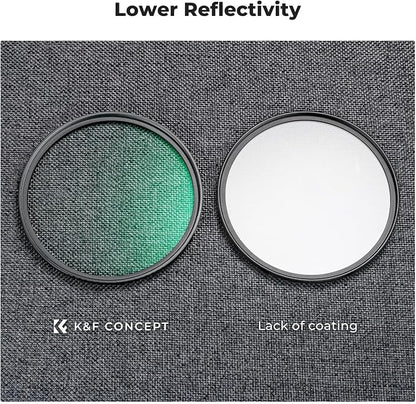 K&F CONCEPT 52mm Black Diffusion 1/4 & 1/8 Filters Kit Mist Cinematic Effect - Image 6