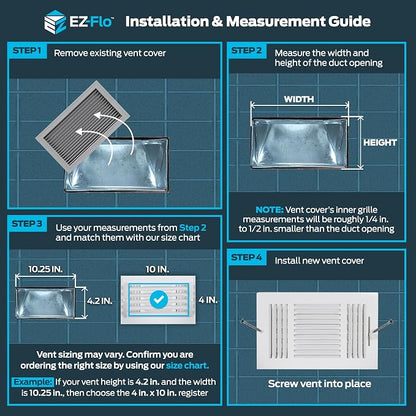 EZ-FLO 14 x 6 Inch Return Air Vent Cover - Image 3