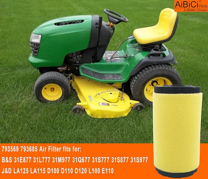 793569 Air filter for Briggs & Stratton 793685 John Deere GY21055 MIU11511 - Image 2