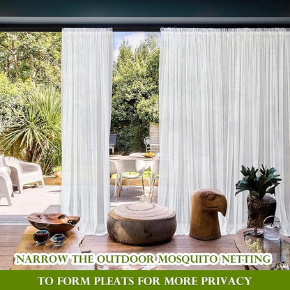 RYB HOME 2 Panels Garden Netting Size Adjustable Porch Screen Mesh Outdoor - Image 7