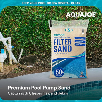 Aqua Joe Premium Pool and Spa Filter Sand, Natural Silica, 50 Lb Bag - Image 7