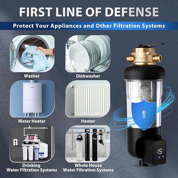 iSpring WSP100SL-ARJ-BP, NSF Certified, Whole House Spin Down Sediment Water - Image 7