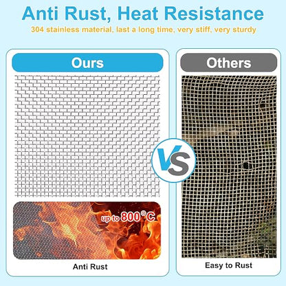 32 Pcs 13x9 20 Mesh 304 Stainless Steel Wire Mesh Sheet, Rustproof Metal Mesh - Image 5