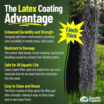 Aquatic Experts Classic Koi Pond Filter Pad COARSE – Black Bulk Roll Pond - Image 5