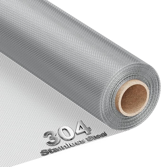 MAGZO 304 Stainless Steel Mesh Screen Roll 47in x 10ft by MAGZO