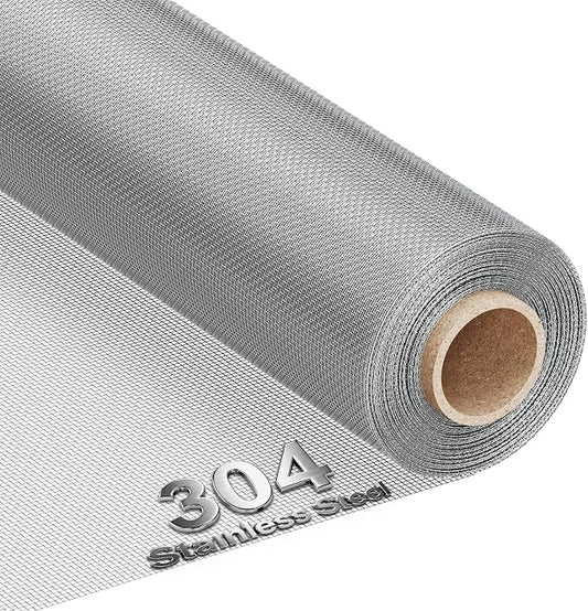 MAGZO 304 Stainless Steel Mesh Screen Roll 47in x 16ft by MAGZO