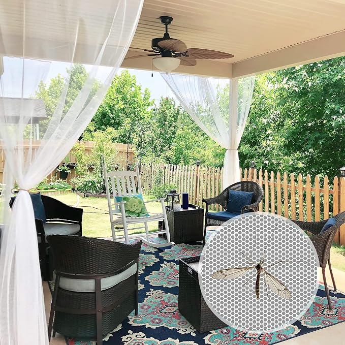 RYB HOME 2 Panels Garden Netting, Size Adjustable Porch Screen Mesh Outdoor - Image 2