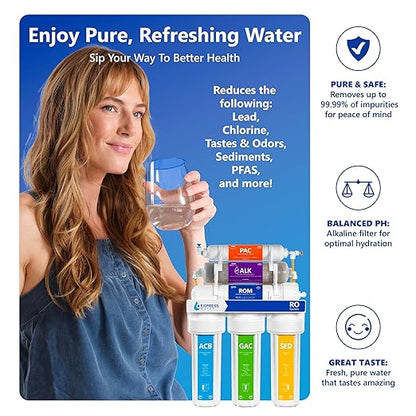 Express Water 10 Stage Reverse Osmosis Alkaline Water Filtration System - Image 3