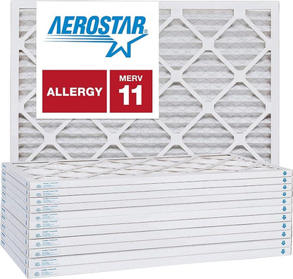 Aerostar 20x22.25x1 MERV 11 Air Filter, Pleated AC Furnace HVAC Filters by AirFiltersDelivered