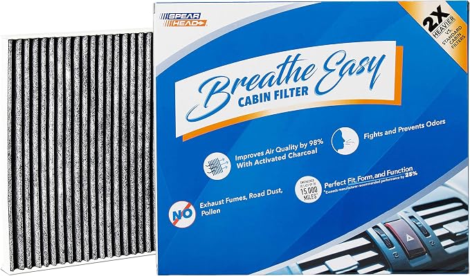 Spearhead Odor Defense Breathe Easy AC & Heater Cabin Filter | Fits 2005-2023 by SPEARHEAD