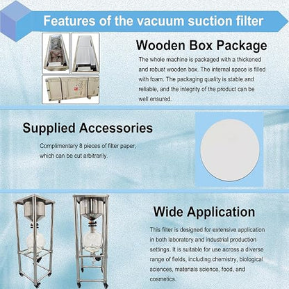 10L Vacuum Filtration System, Negative Pressure Suction Filter - Image 6