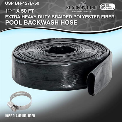 U.S. Pool Supply Pool Backwash Hose 1 1/2 Inch Diameter x 50 Feet - Image 2