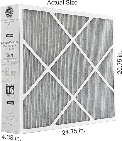 Lennox Healthy Climate Lennox X6675 20x25x5 Healthy Climate Carbon-Clean MERV - Image 2