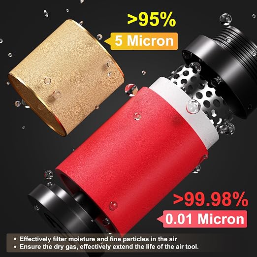 TAILONZ PNEUMATIC 1/2 Inch NPT 0-150 PSI Red Industrial Grade 4 Stage Air - Image 7