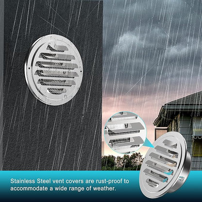 Stainless Steel Soffit Vents 4 Inch, HG Power Round Vent Cover - Image 4