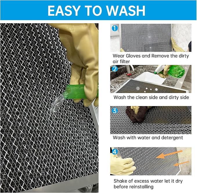 UBeesize 20x24x1 Reusable Electrostatic Air Filter HVAC AC Furnace Filter - Image 7