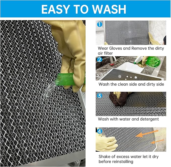 UBeesize 14x18x1 Air Filter HVAC AC Furnace Filter, MERV 8, Reusable Washable - Image 7