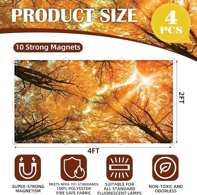 4 Pcs Fluorescent Light Covers - Image 3