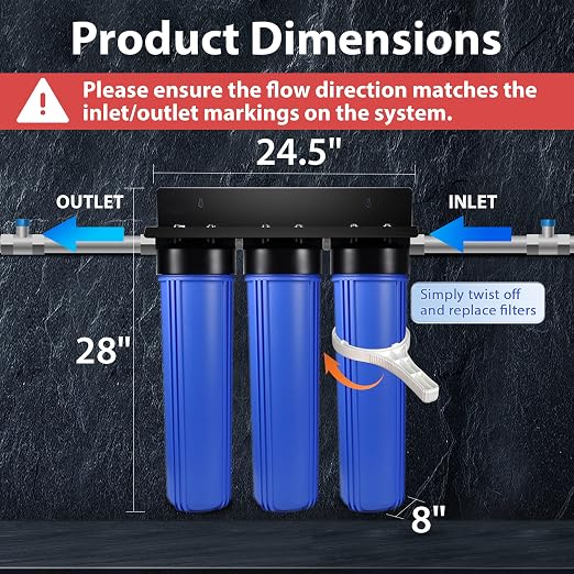 iSpring Whole House Water Filter System w/Spin Down Sediment Filter, - Image 4
