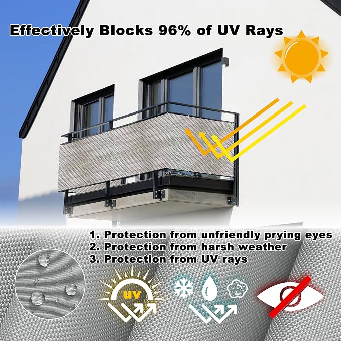 Privacy Fence Screen 3.9' x 29.5' UV Protection 96% Garden Fence, Included - Image 4