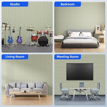 20 Pack Acoustic Panels with Self Adhesive, Soundproof Wall Panels, Brick Sound - Image 5