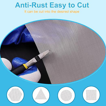 8 Pcs 13x9 40 Mesh 304 Stainless Steel Wire Mesh Sheet, Rustproof Metal Mesh - Image 4