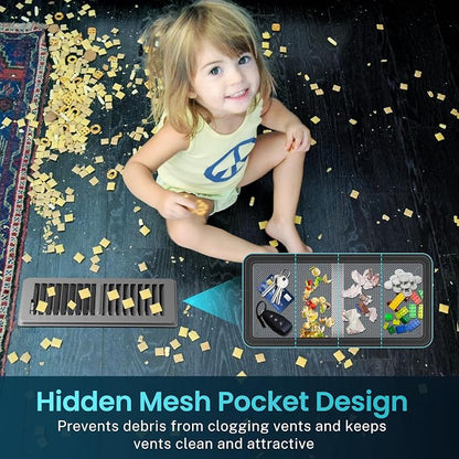 Floor Register 4 x 10 Inch, HG Power Heavy Duty Floor Vent Covers - Image 6