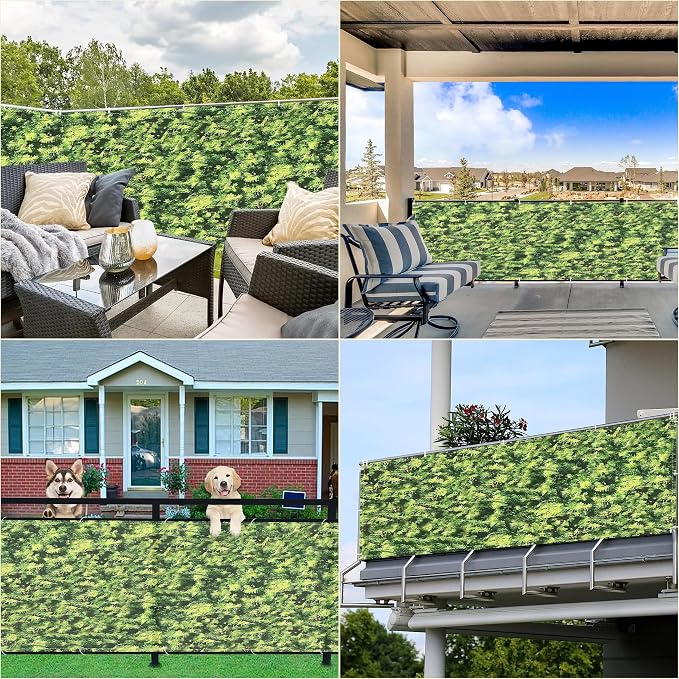 Privacy Fence 2.6' x 13.1' UV-Protection Wind-Resistant Balcony Privacy - Image 7