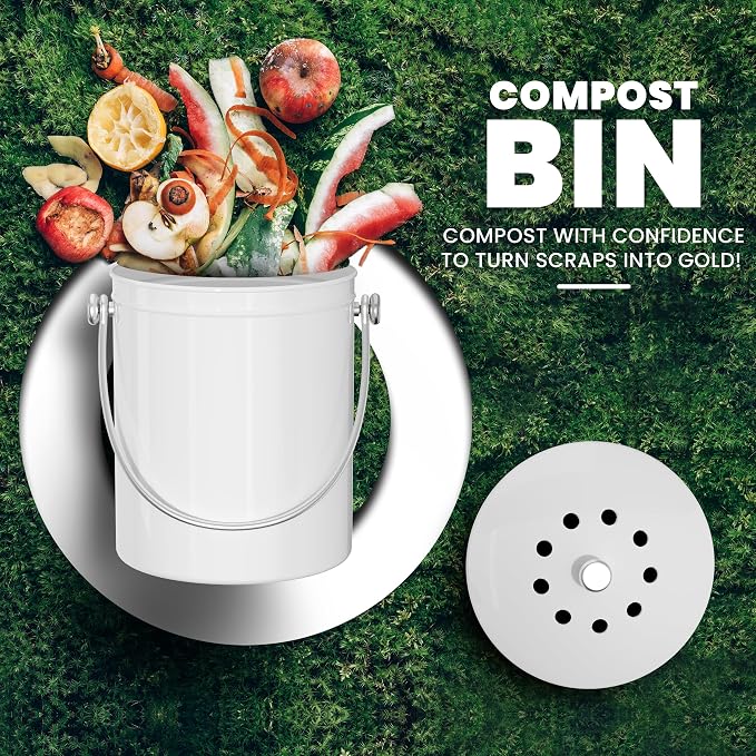Utopia Kitchen Compost Bin for Kitchen Countertop, 1 Gallon Compost Bucket for - Image 2